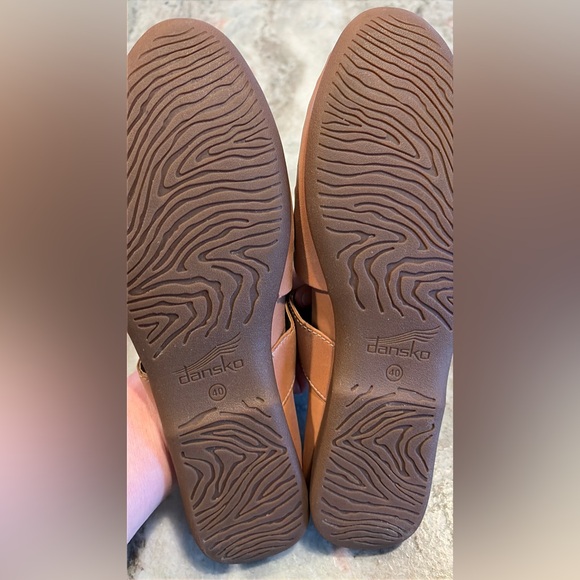Dansko Leilani Sandals Womens 40 Tan Leather Woven Straps Mule Slide Shoes - Picture 6 of 9